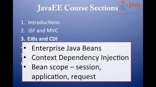 JavaEE Part 3 Enterprise Java Beans and Context Dependency Injection EJB and CDI