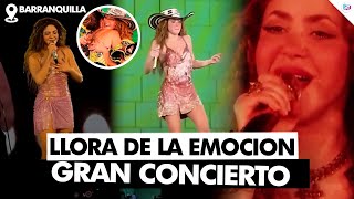 Shakira llora de la emocion en su concierto en Barranquilla. Shakira da inicio al carvaval de Quilla