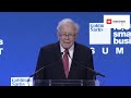 warren buffett leaves the audience speechless one of the most inspiring speeches