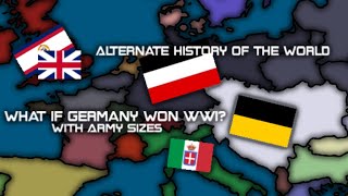 What if Germany won WW1? | Alternate History of The World | (with Army sizes)