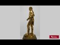 antique german brass figure of general bruchner standing