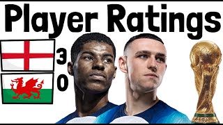 ENGLAND 3-0 Wales Player Ratings | Rashford incredible! Foden & Bellingham star! FIFA World Cup