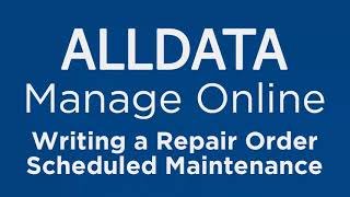 Writing a Work Order - Scheduled Maintenance