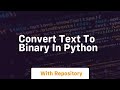 convert text to binary in python