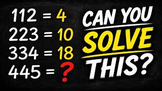 Can You Spot the Pattern? 445 = ? (Hard Math Riddle)