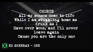 One (Acoustic Version) - Ed Sheeran LYRICS