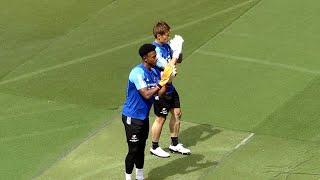 2023.06.03  J1 第16節 FC東京 vs 横浜F・マリノス - マリノス GKウォーミンアップ（一森純選手、オビ パウエル オビンナ選手）