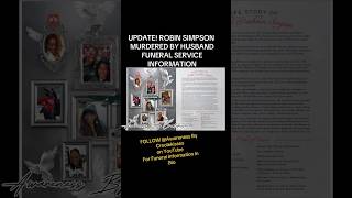 UPDATE! ROBIN SIMPSON MURDERED BY HUSBAND..FUNERAL SERVICES #crimestories #truecrime #shorts
