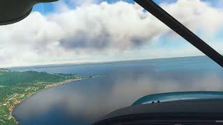 Flying from Rocher-Percé airport and landing at Rocher- Percé.