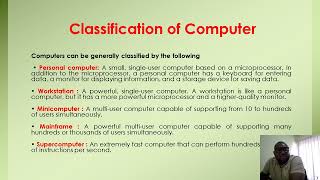 Lesson 1 on Topic 1 of CCMAS COS 101 by Evans Porbeni