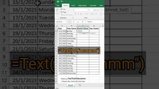 Text Function in Excel - Tips & Tricks from @todfodeducation