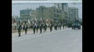 SYND 27/5/80 PIERRE AND BACHIR GEMAYEL ATTEND A PHALANGIST RALLY IN BEIRUT