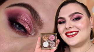 Christmas/New Year’s Eve Cut Crease For Hooded Eyes | NABLA GLORIOUS LIGHTS GLITTER PALETTE