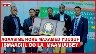 Agaasime Hore Maxamed Yuusuf Ismaaciil oo la  Maamuusey