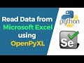 Selenium with Python Tutorial 24-How to read data from MS-Excel using OpenPyXL | Data Driven Testing