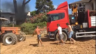 Fiat 640 DT Effortlessly Pulling a Heavy Loaded Trailer – Mirko Altissimo in Action!