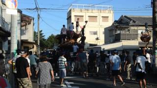 2015岸和田市だんじり祭り・旧市地区ブレーキテスト　中町②（平成27年8月23日）