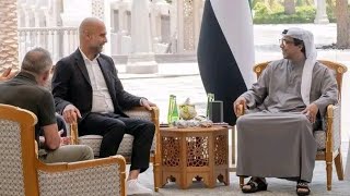 Pep Guardiola At Abu Dhabi Has Met Manchester City Owner Sheikh Mansoor To Discu