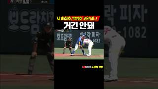 세계 최초 박병호 고환 태그, 거긴 안돼 #프로야구