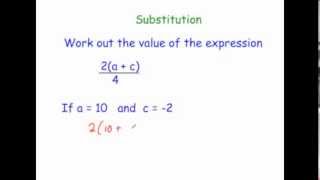 Substitution into Expressions