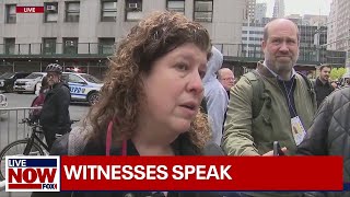 Witnesses describe scene after man set himself on fire outside courthouse | Live