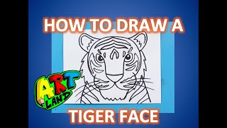 How to Draw an easy TIGER FACE