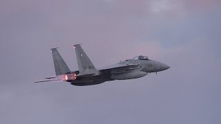 F-15イーグルバーナー全開!!! オープニング・フライトへ離陸 那覇基地航空祭 エアーフェスタ2014