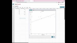 Making a regression line with StatCrunch