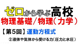 液体や気体から受ける力（圧力の定義と水圧の式）