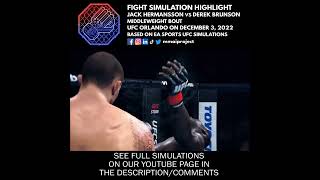 🇺🇸🇸🇪👊🎮 UFC Orlando Derek Brunson vs Jack Hermansson MW Bout Fight Simulation Highlight #shorts