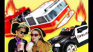The Fire Truck and The Kid Police - Little Heroes Super Episode