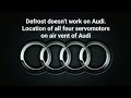 Audi Defrost motor location , face and leg motor location , Temperature motor location