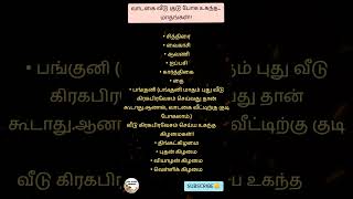 #வாடகை வீடு குடி போக உகந்த மாதங்கள்#வீடு கிரகபிரவேசம் செய்ய உகந்த கிழமைகள்#தெரிஞ்சுக்கோங்க#ஆன்மீகம்