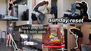 how to sunday reset to prep for work week | cleaning, trader joes, + weekly planning