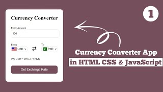 Build a Currency Converter in HTML, CSS & JavaScript Using API and Fetch | Part 1