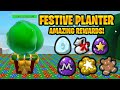 New Festive Planter & All Rewards! Festive Beans? Bee Swarm Simulator