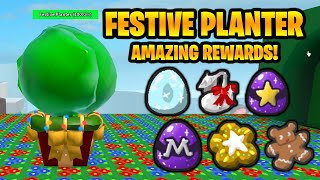 New Festive Planter \u0026 All Rewards! Festive Beans? Bee Swarm Simulator