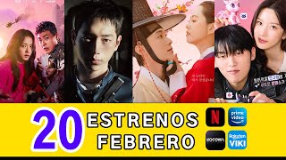 20 Estrenos FEBRERO 2025 🎬 (Dramas y Películas) NETFLIX/PRIME VIDEO, ETC.