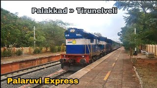 Palaruvi Express - Palakkad to Tirunelveli | 16792 | arriving \u0026 departing Pavoorchatram | ED WDG3A |