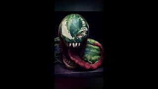 Creative Art With Watermelon Venom #artwork #arts #art