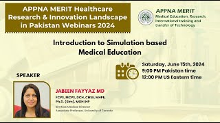 Introduction to Simulation based Medical Education -  Healthcare Research Webinar 11