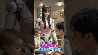 美女机器人带娃做饭两不误！ #仿生机器人 #美女机器人 #机器人 #ai  #artificialintelligence #sorts