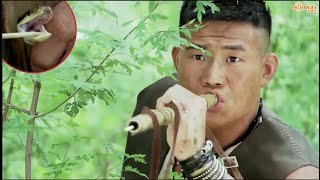 A highly-skilled hunter uses poison-tipped bamboo darts to wipe out the Japanese in a fierce assault