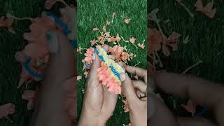 💖 Kanakambaram flower garland 💥 | How to tie fire cracker flower | #shorts #shortvideo #flowers