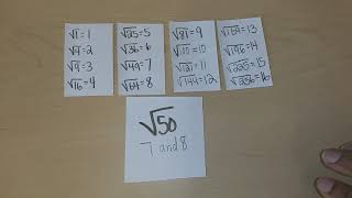 The Easy Way to Determine Where A Square Root Lies - Between Which Two Consecutive Numbers (Part 1)