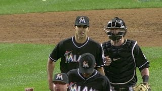 MIA@NYM: Cishek earns the save in the 10th inning