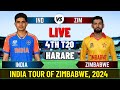 Live: IND Vs ZIM, 4th T20I, Harare | Live Scores & Commentary | India vs Zimbabwe | 2024 Series