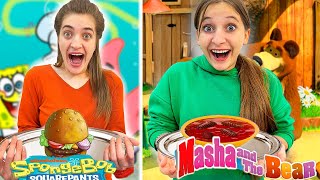 Mâncăm 🤪MÂNCARE 🍰🧁din DESENE ANIMATE 👑Challenge