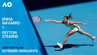 Emma Navarro v Peyton Stearns Extended Highlights | Australian Open 2025 First Round