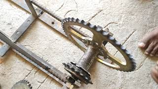 how to make at gearbox at home. powerful gearbox ghar pe banaen. bike chain sprocket se ba
